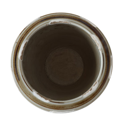 Rust Brown Fish Scale Orchid Pot