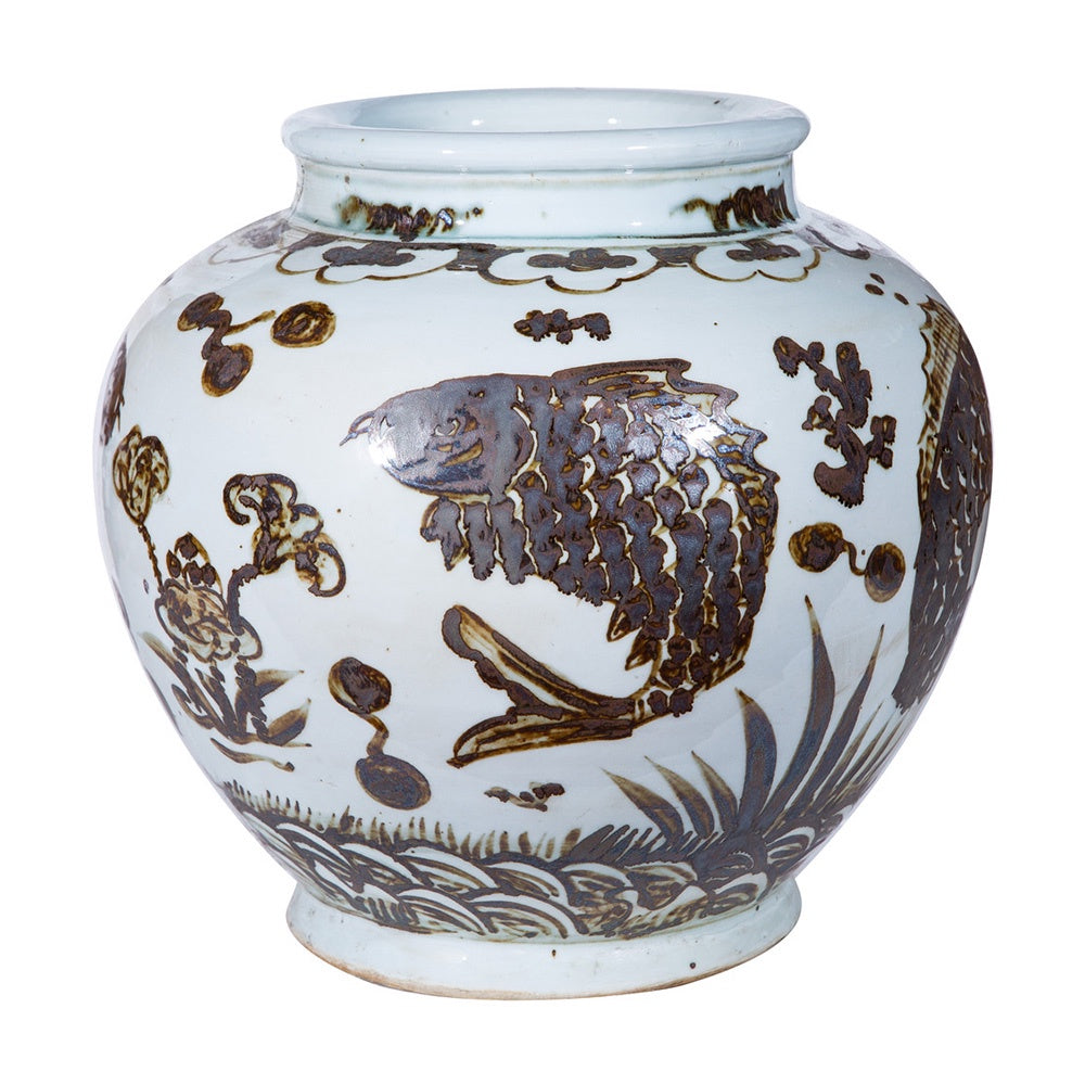 Rust Brown Small Fish Jar