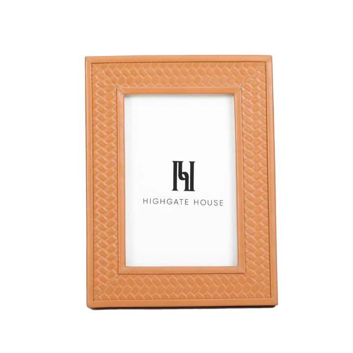 Saddle Embossed Leather Frame 4x6