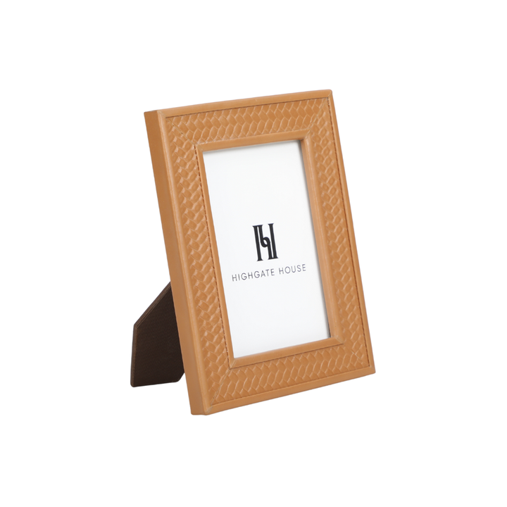 Saddle Embossed Leather Frame 4x6