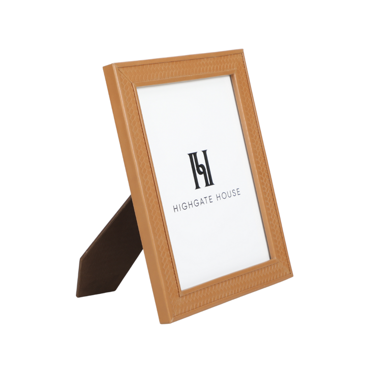 Saddle Embossed Leather Photo Frame 8x10
