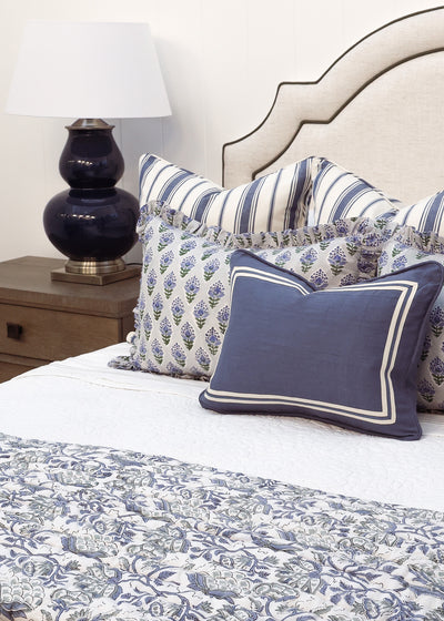 Sage Floral & Check Quilt K