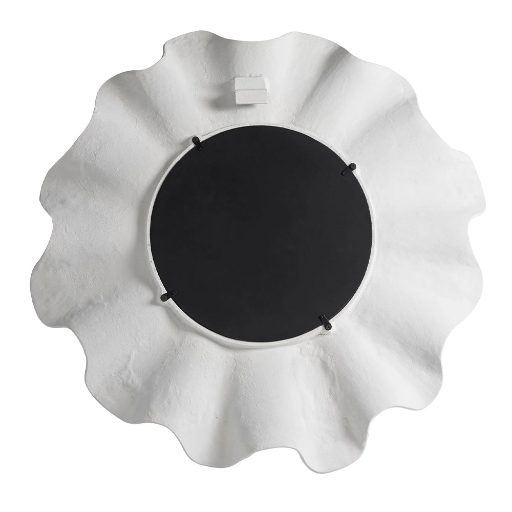 White Scallop Mirror