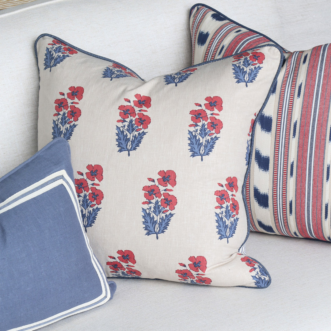 Scarlett Red Floral Motif Cushion