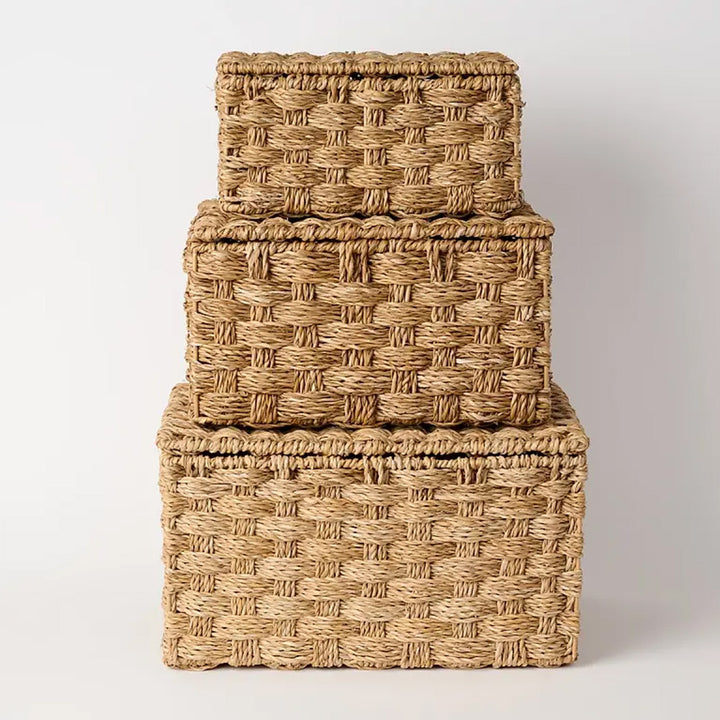 Seagrass Hamper Box L