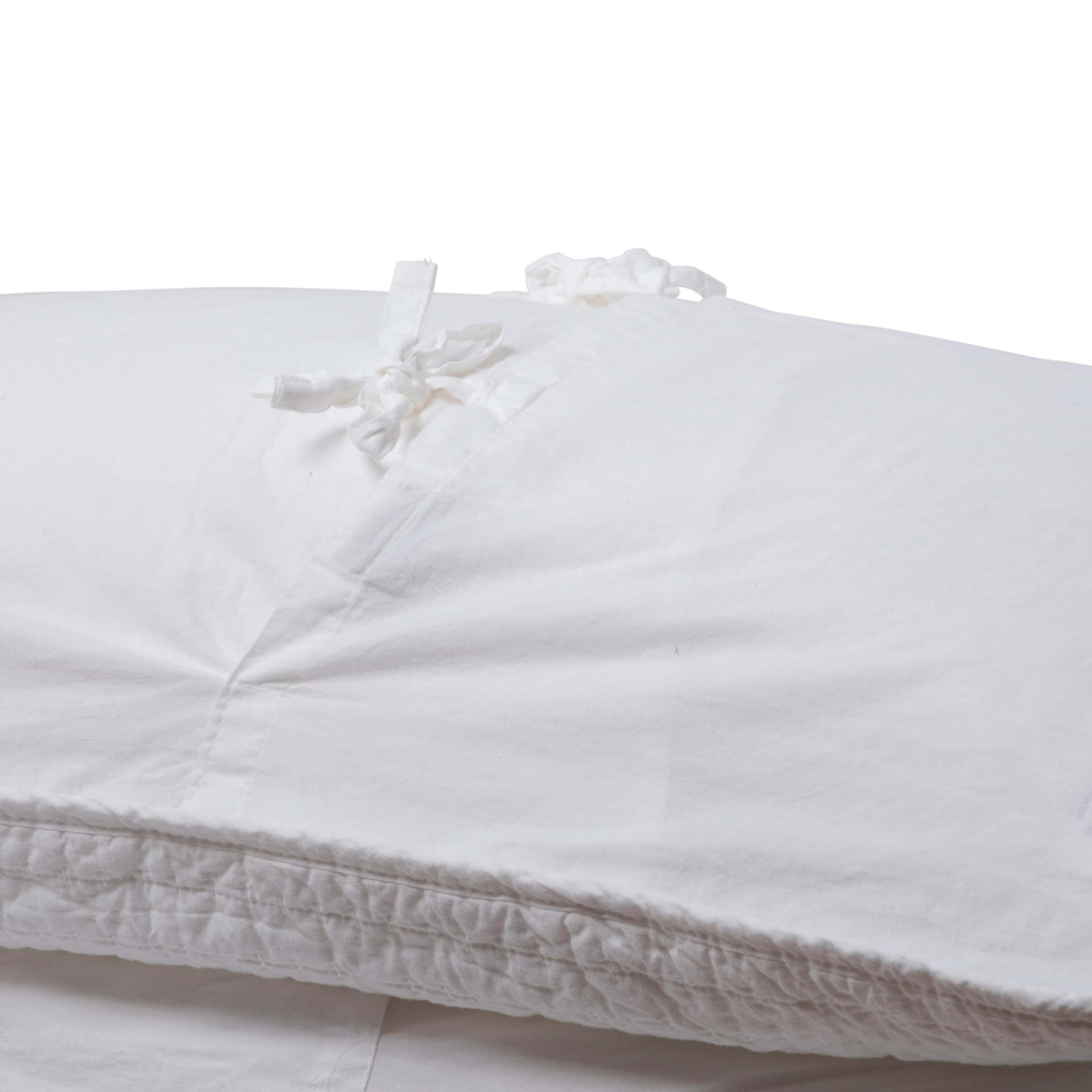 Back of the pillows showing tie closure