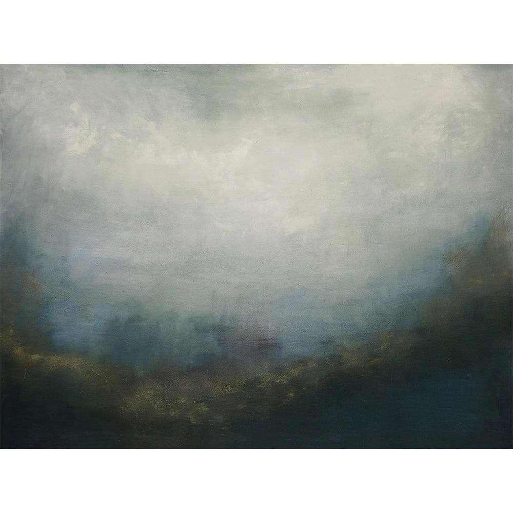 Minimalist Image of grey sky and dark landscape