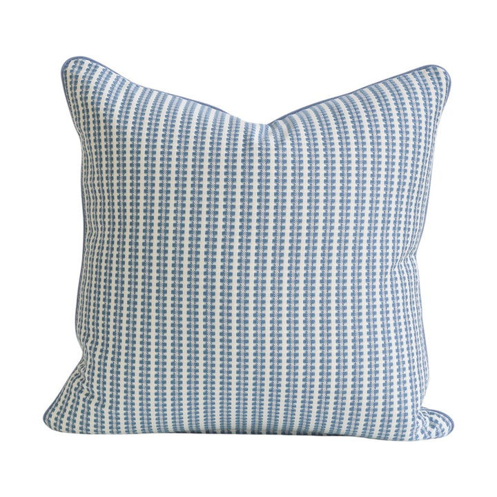 Sky Blue Woven Stripe Cushion