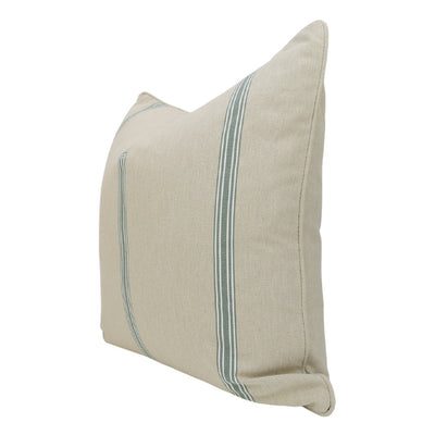 Slate Green Striped Cushion