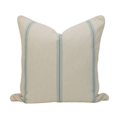 Slate Green Striped Cushion