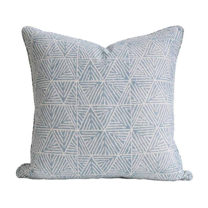 Soft Blue Triangles Cushions