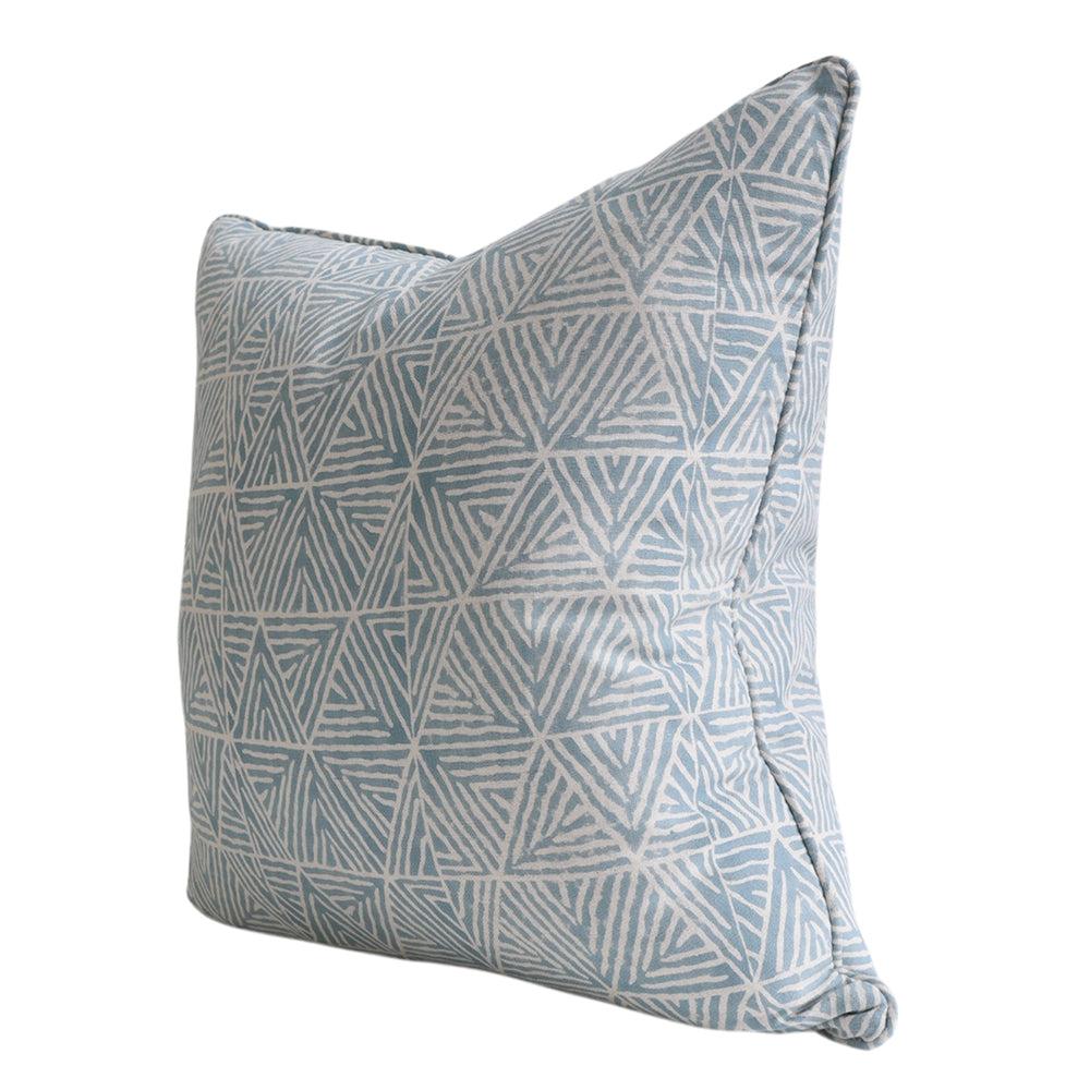 Soft Blue Triangles Cushions