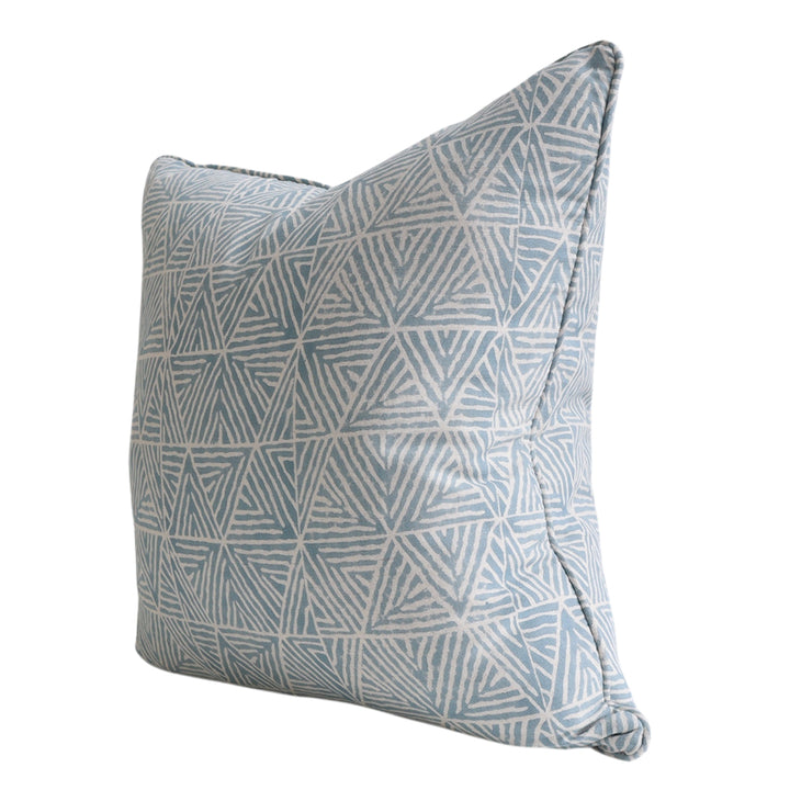 Soft Blue Triangles Cushions