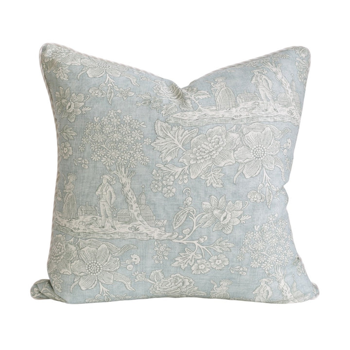 Soft Blue Victorian Cushion