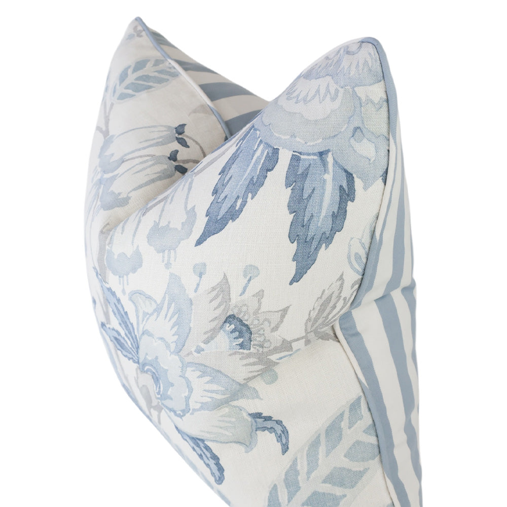 Shades of Blue Floral Cushion