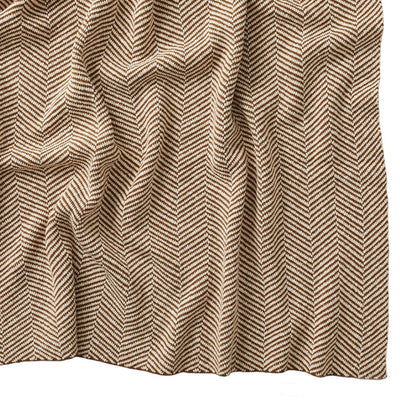 Herringbone Throw - Spice Brown