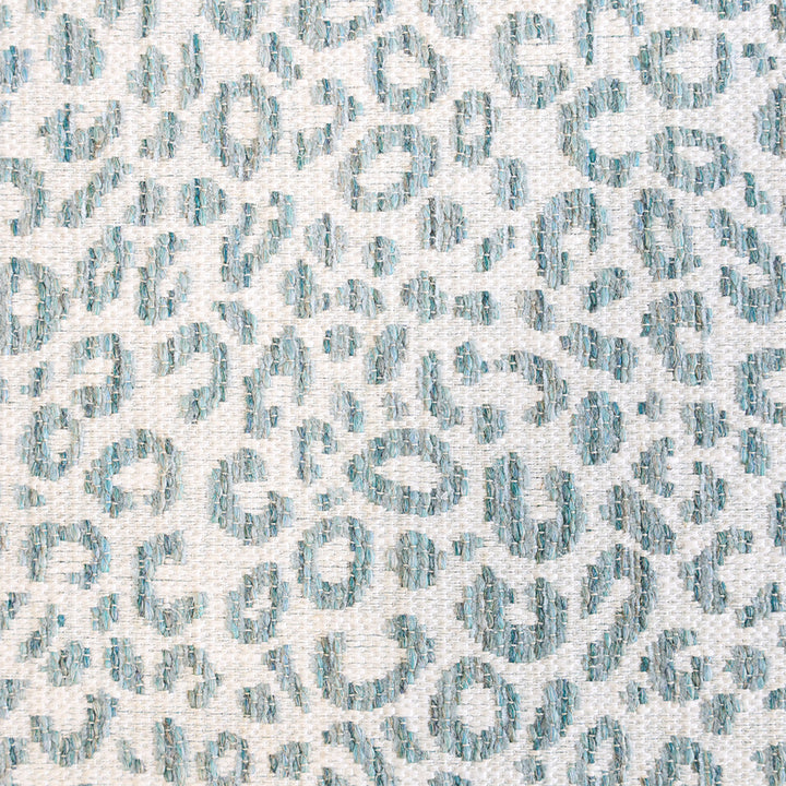 Square Iron Ottoman with Seafoam Animal Print