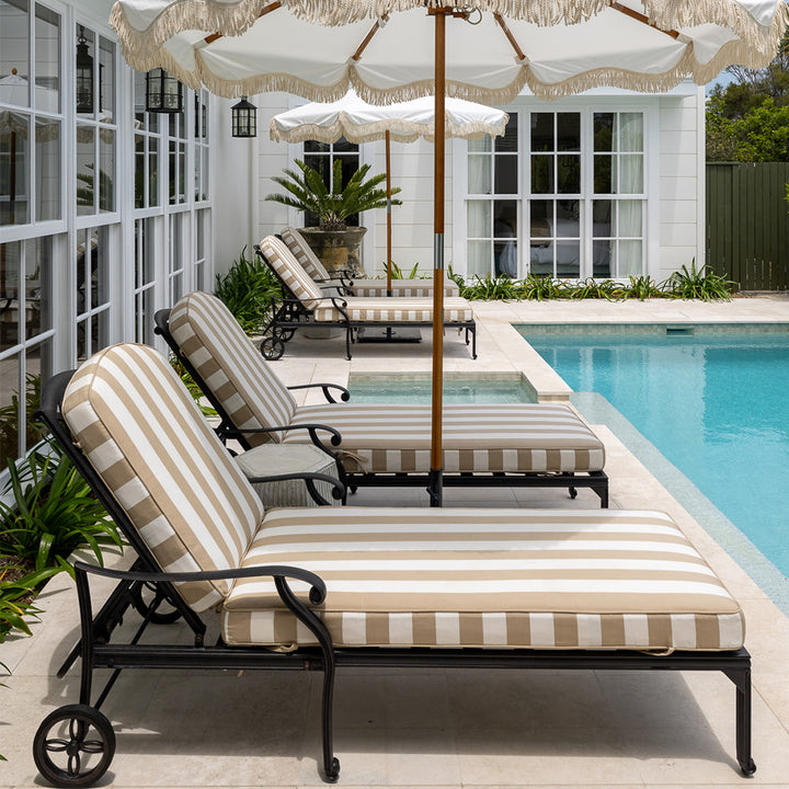 Striped Outdoor Sun Lounge Highgate House
