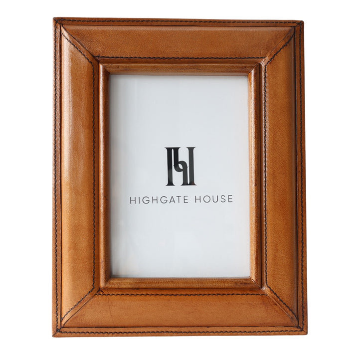 Tan Leather Photo Frame  5x7