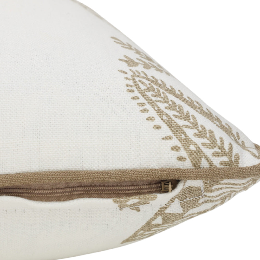 Taupe Floral Lumbar