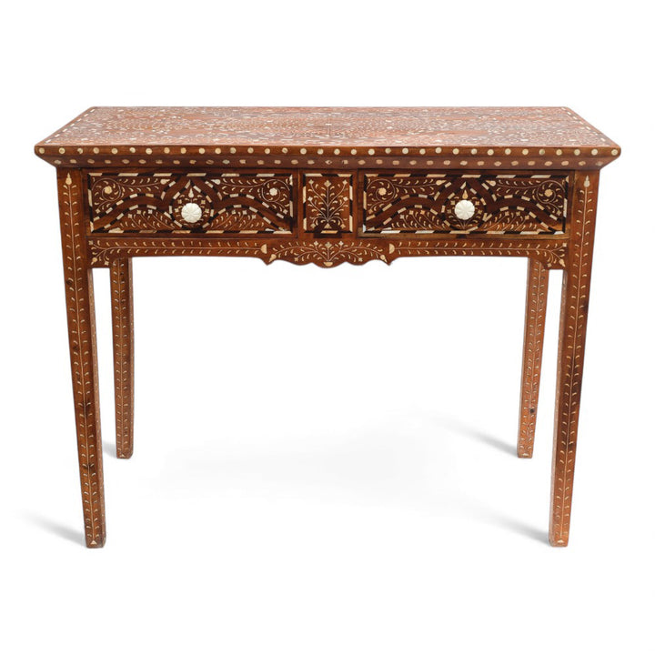 Teak Inlay Console..