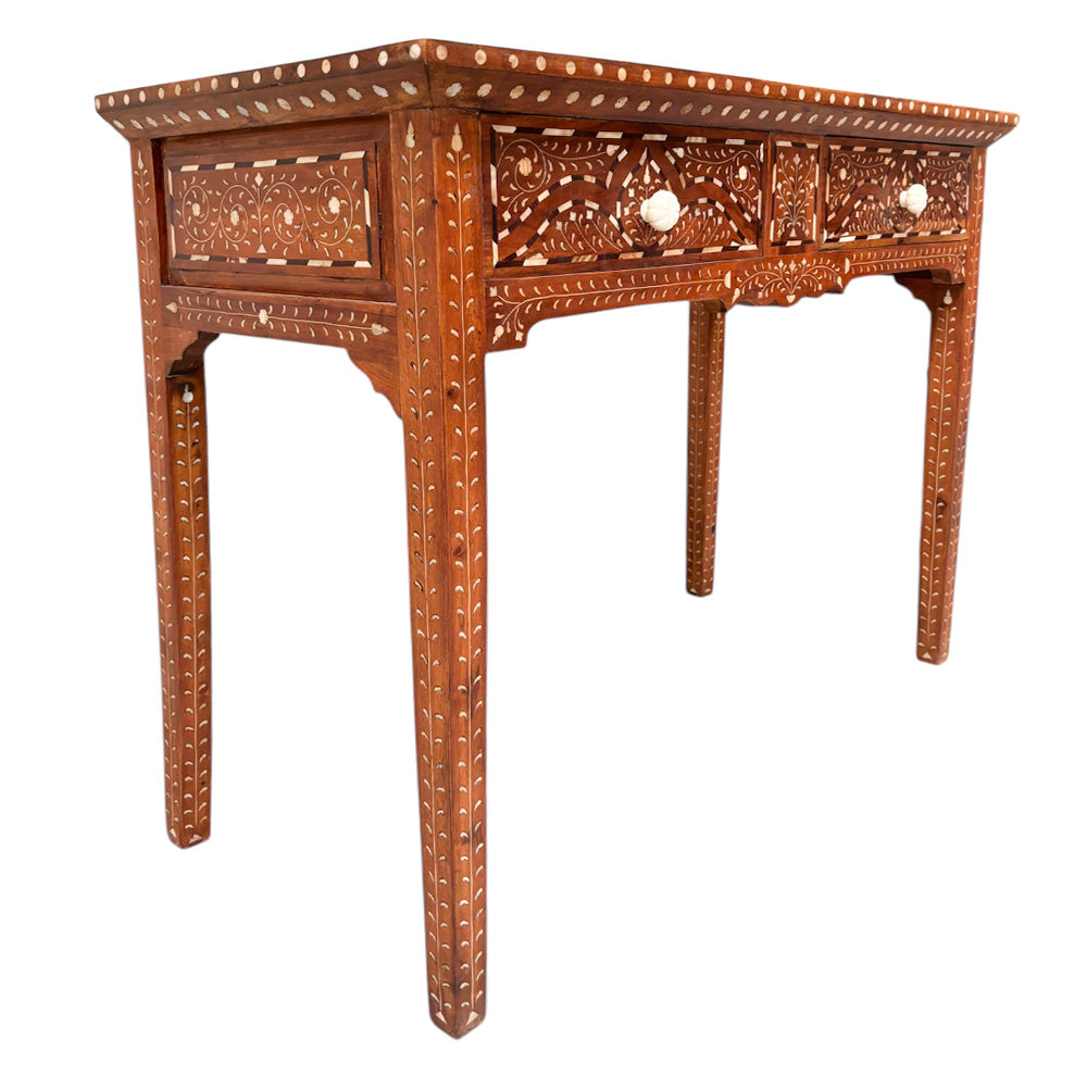 Teak Inlay Console..