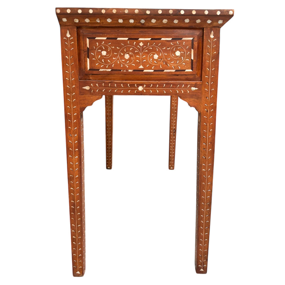 Teak Inlay Console..