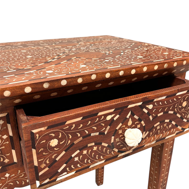 Teak Inlay Console..