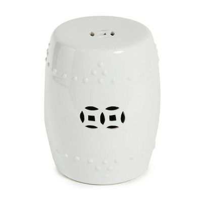 Timeless White Porcelain Stool