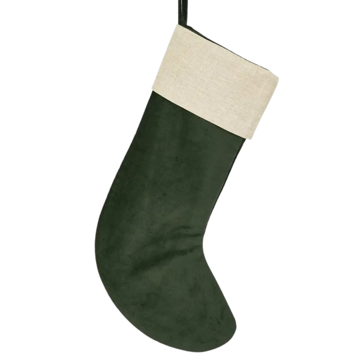 Velvet Stocking Forest Green