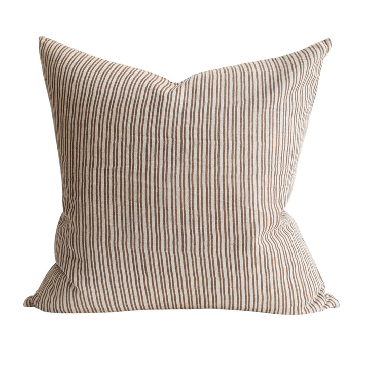 Walter Chocolate Stripe Cushion