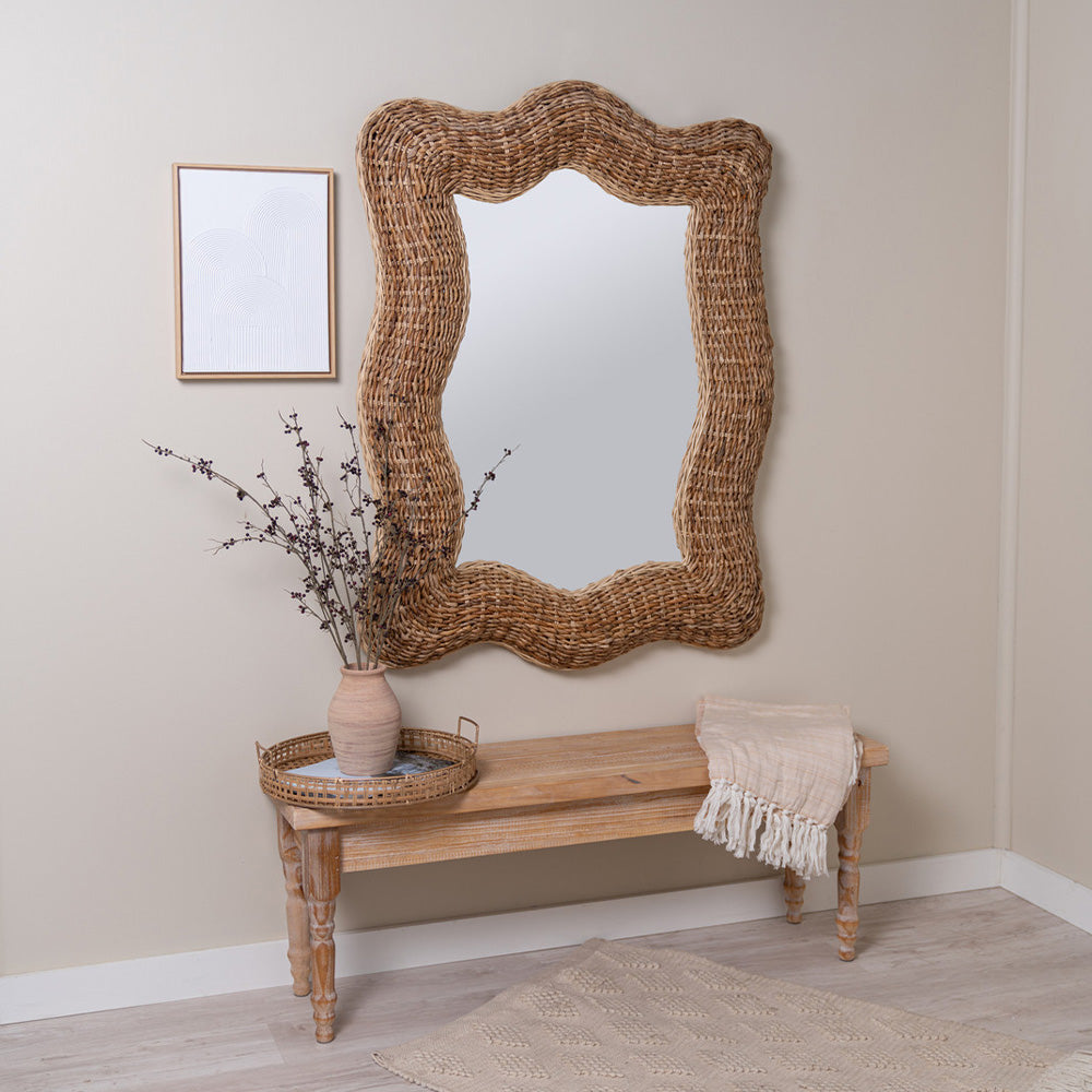 Wavy Framed Wall Mirror