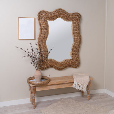 Wavy Framed Wall Mirror