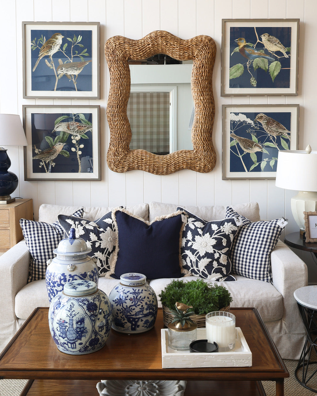 Wavy Framed Wall Mirror