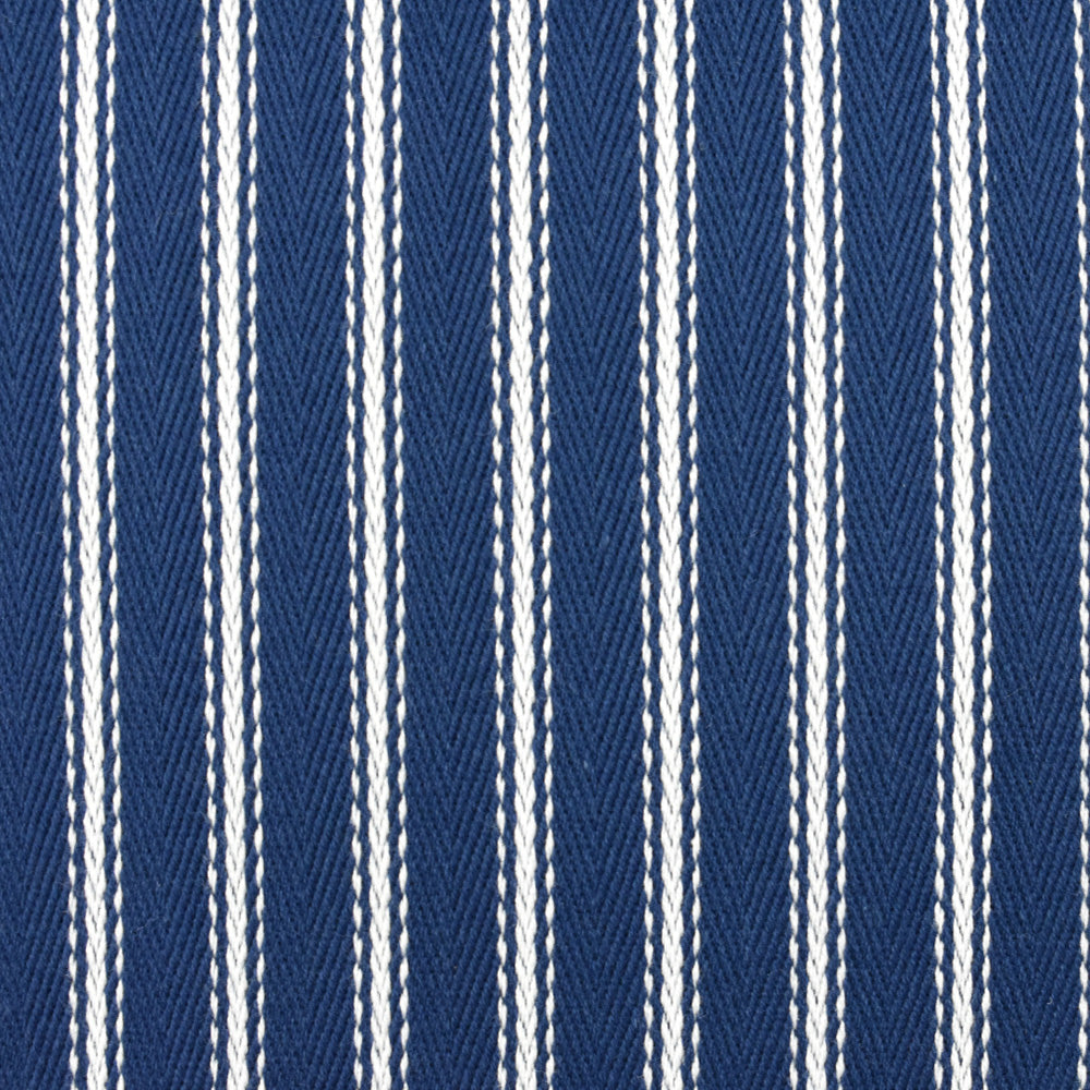 White Stripe on Navy Cushion