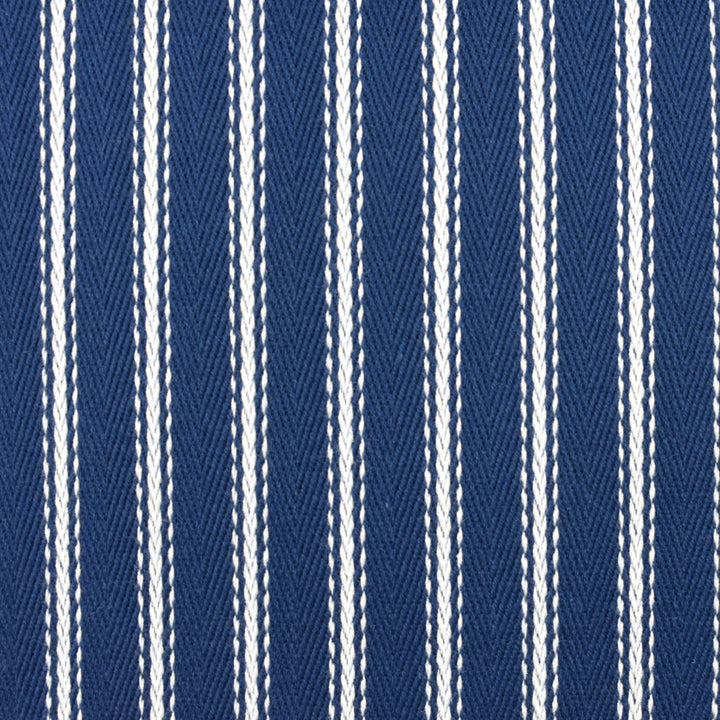 White Stripe on Navy Cushion