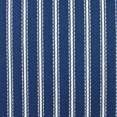 White Stripe on Navy Cushion