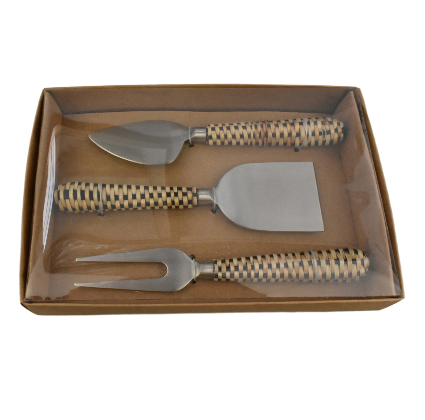 Woven Handle Cheese Knife Set of 3