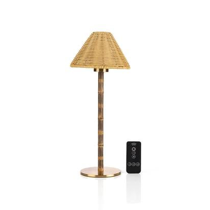 Island Rattan Shade Cordless Lamp