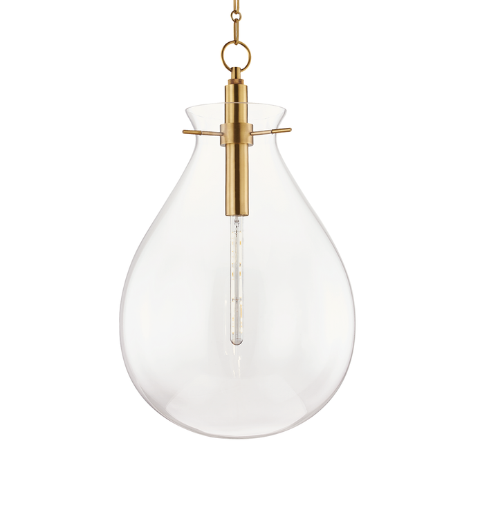 Ivy pendant-Aged Brass L
