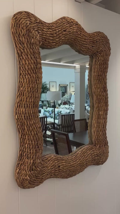 Wavy Framed Wall Mirror