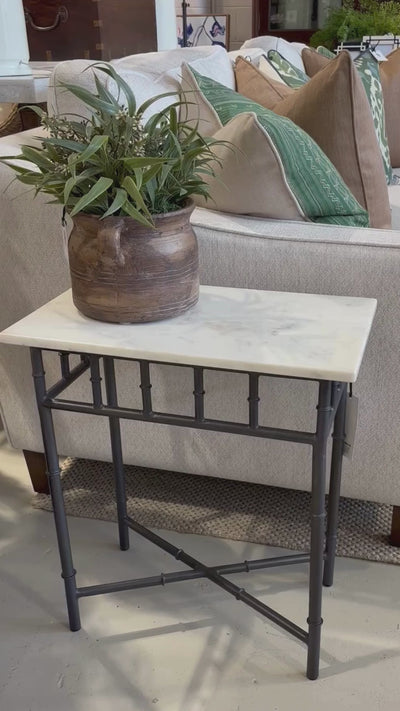Jameson Iron And Marble Side Table