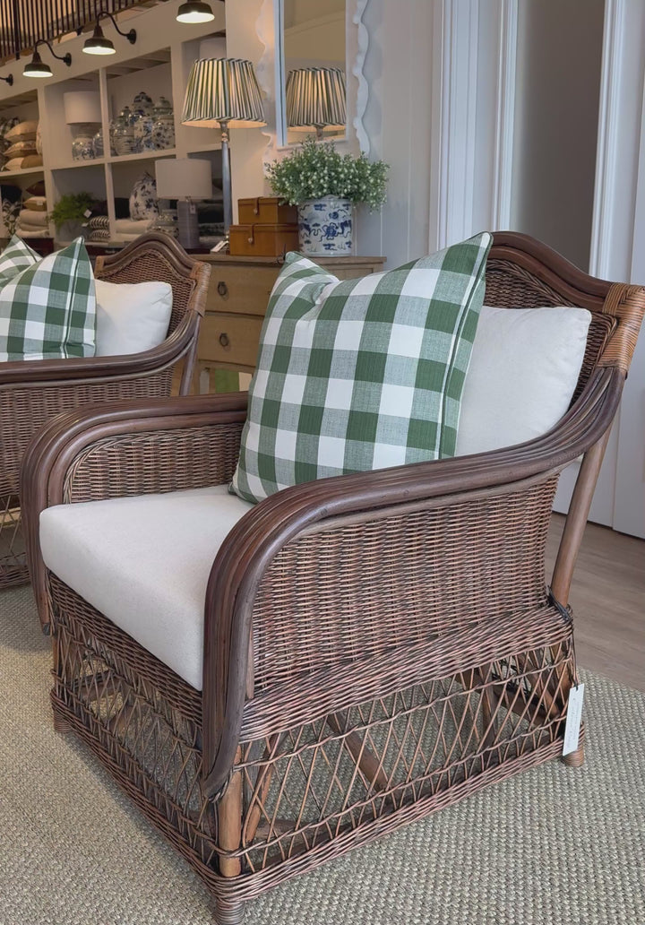 Palmetto Dark Rattan Armchair