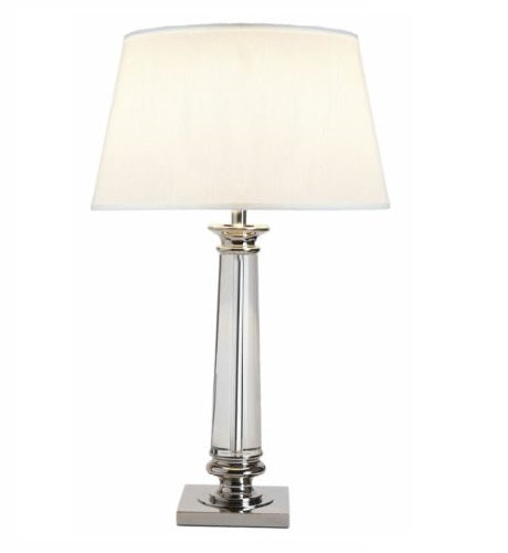 Nickel & Crystal Table Lamp