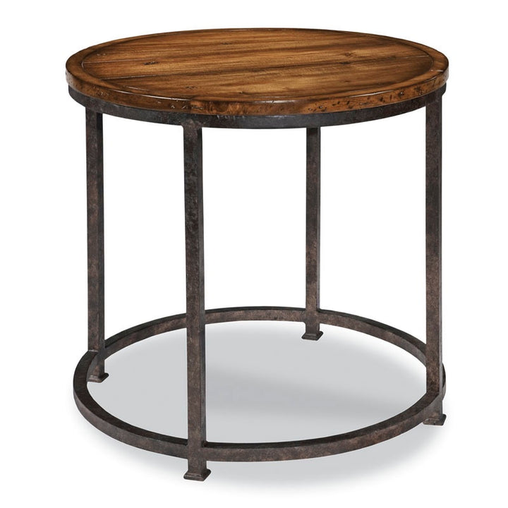 Dark Iron Base Side Table