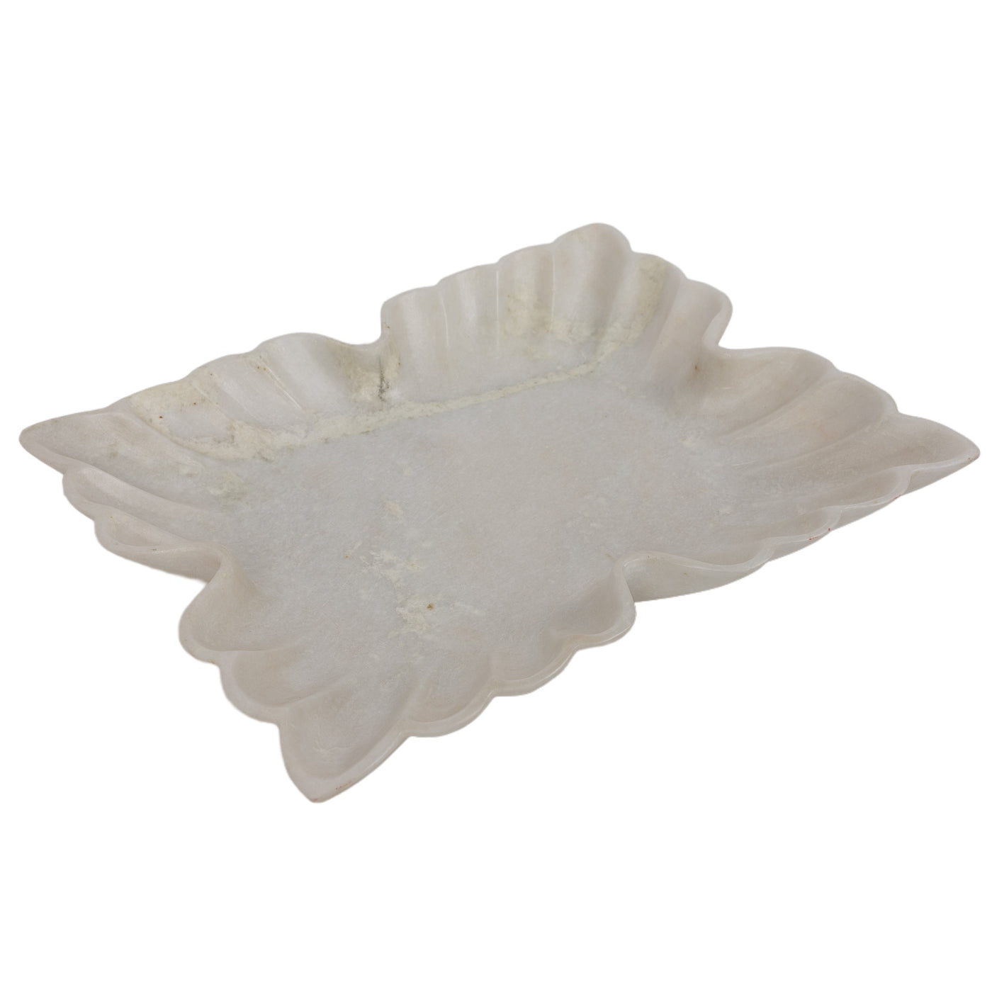Scalloped Edge Marble Plate
