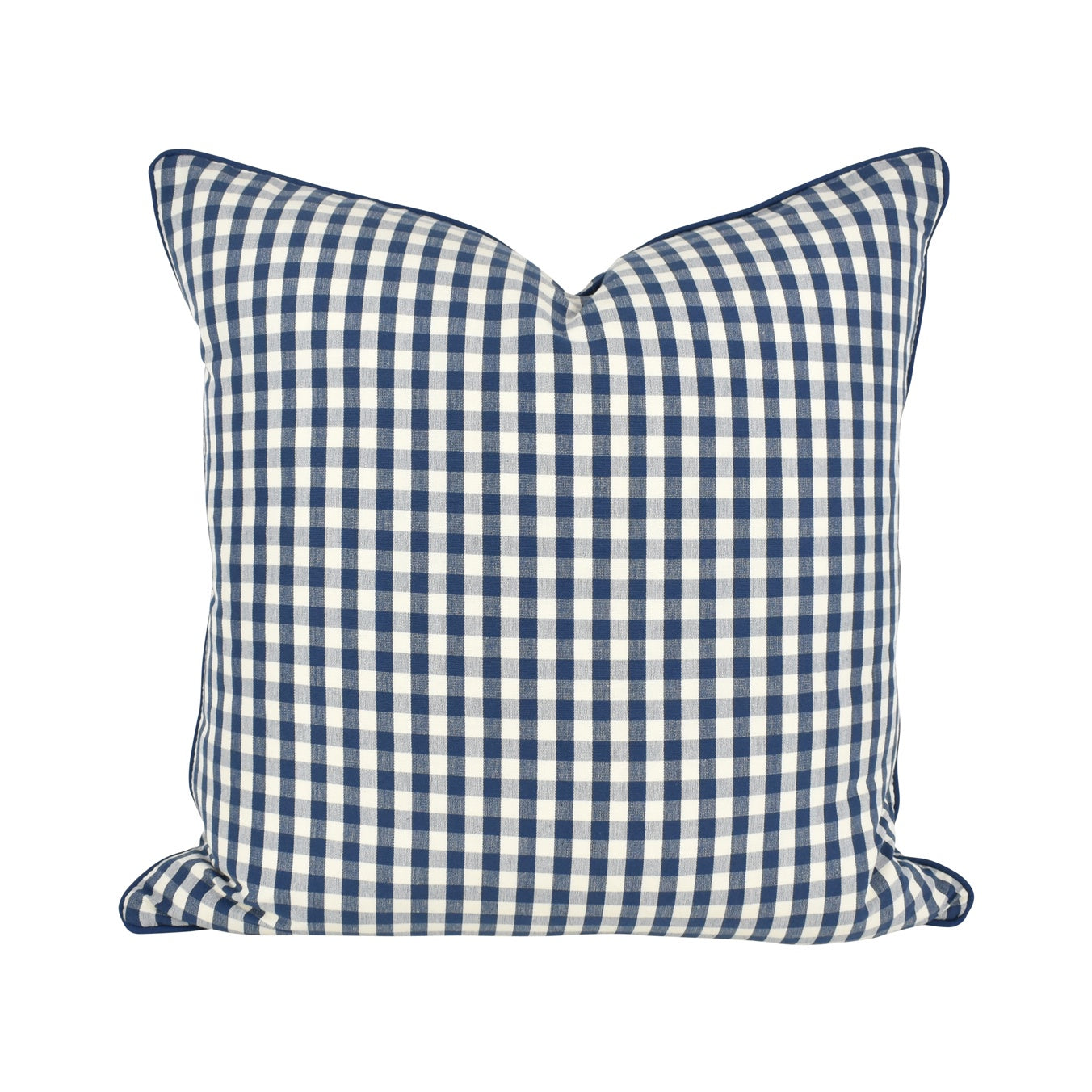 Small Navy Gingham Cushion - Highgate House Online - Cushions