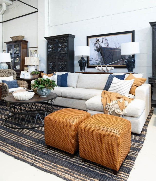 Leather Ottoman - Highgate House Online - Furniture