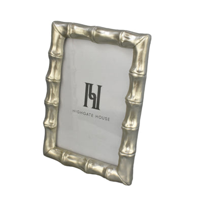 Bamboo Chunky Silver Frame 4 x 6 in
