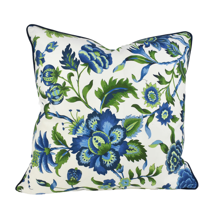 Blue Floral Outdoor Cushion